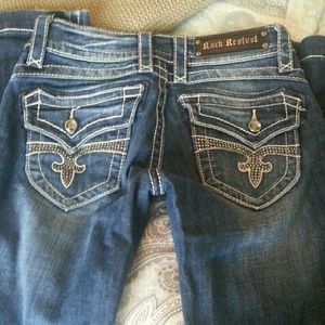 Rock revival wide leg trouser jean