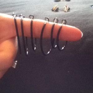 3 set black earring