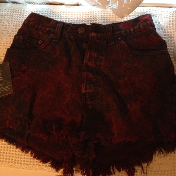 High wasted jean shorts