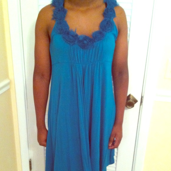 Teal blue dress