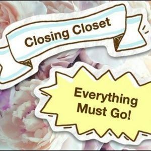 Closet Closing August 20-Everything has to go!