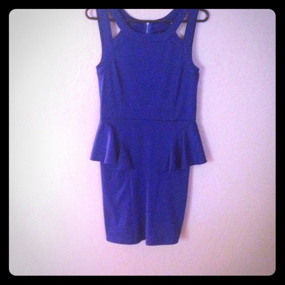 Royal blue Peplum dress