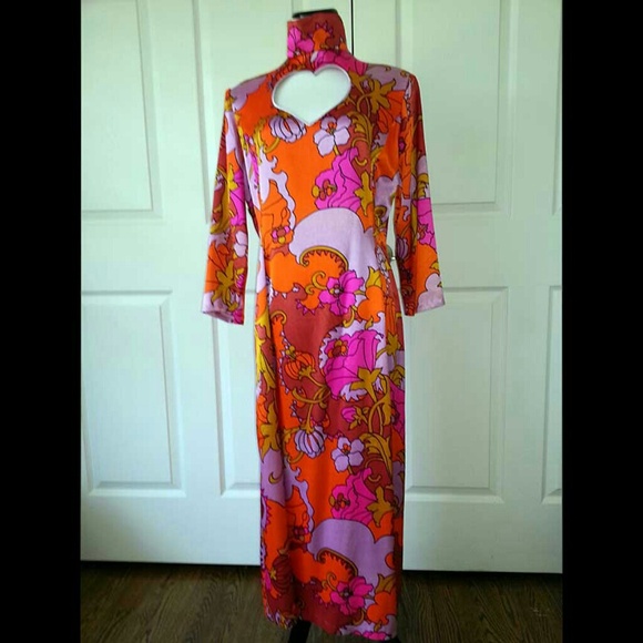 Sold- VINTAGE CUSTOM MADE Dress - Picture 1 of 3