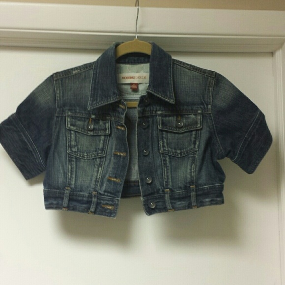 Mossimo Short Sleeve Cropped Demin Jacket. Medium.
