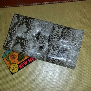 Faux snake skin wallet