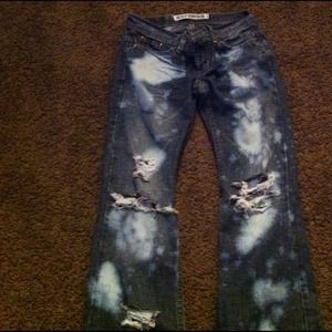 Distressed jeans