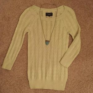 American Eagle Lime Green Knit Sweater