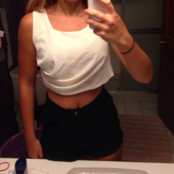Cream goddess crop top