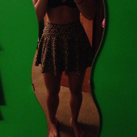 Cheetah skater skirt