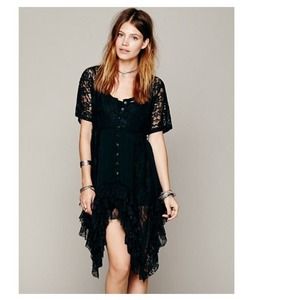 FP Black Prairie Ruffle Lace festival Dress