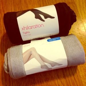 2 Pairs of Tights (Brown + Silver)