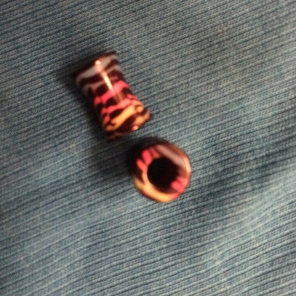 2g rainbow zebra plugs and zebra plugs (2 pairs)