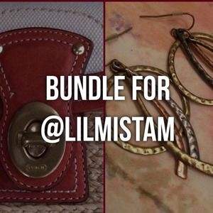 Coach clutch & hammered earrings