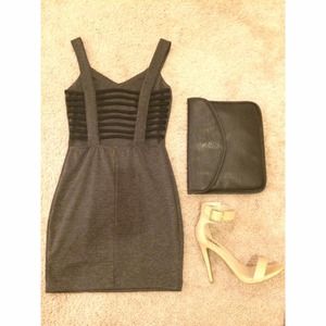 Charcoal bodycon dress