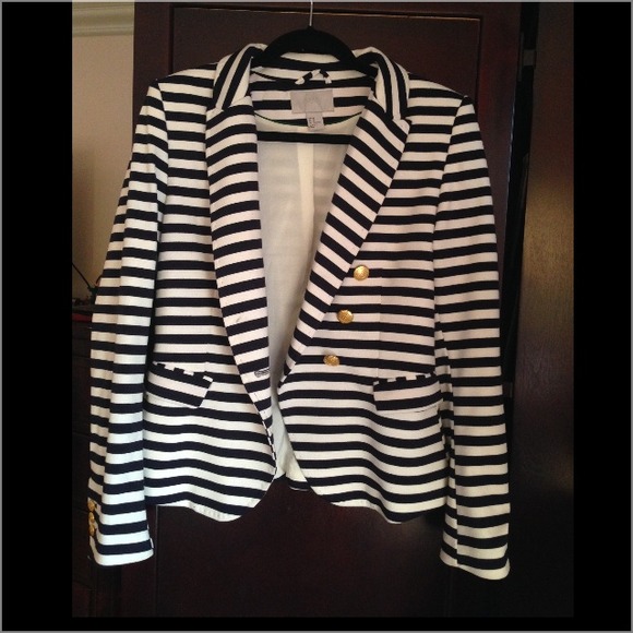 H&M stripe blazer
