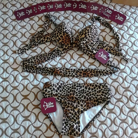 Leopard swimwear swimsuit two piece bikini - Picture 1 of 1