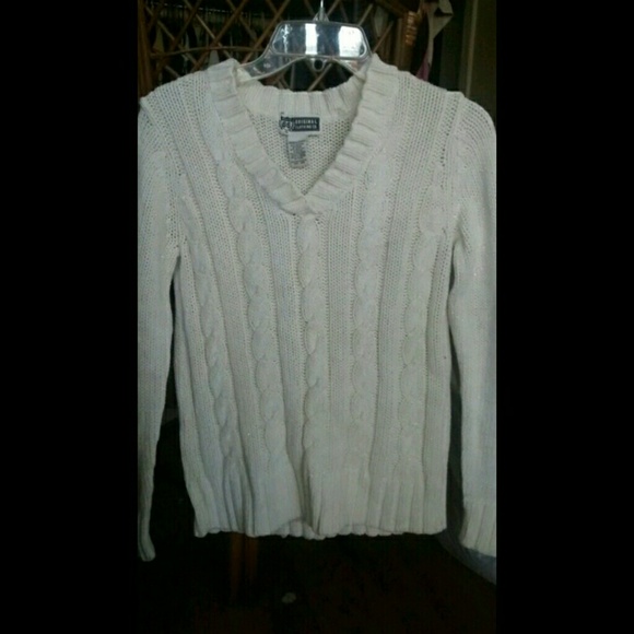 Cream cable sweater