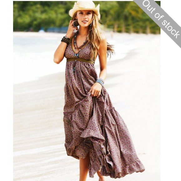 Victoria's Secret Dresses & Skirts - VS Boho Floral Halter Maxi