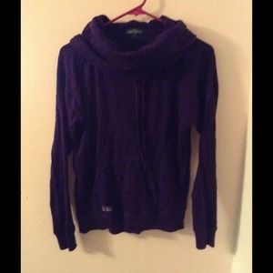 RL cowl neck pullover purple