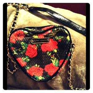 Betsey Johnson heart shaped clutch!