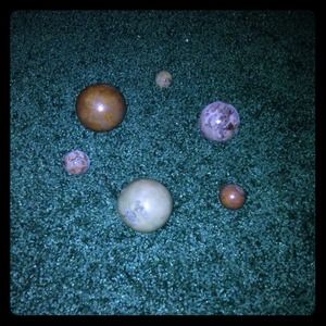 Decor ceramic balls. Handmade