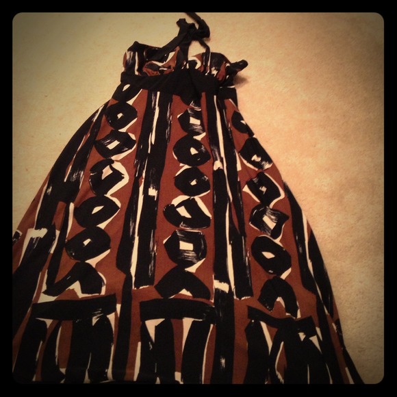 Black/brown unique dress Size 6