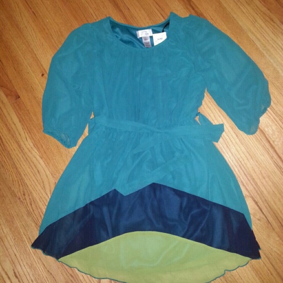 BEAUTIFUL COLOR BLOCK DRESS - Picture 3 of 3