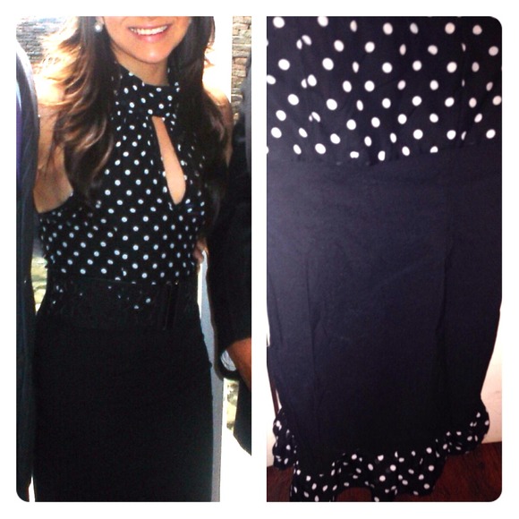 Flash Sale! 🎉💥 Black white polka dot dress - Picture 1 of 2