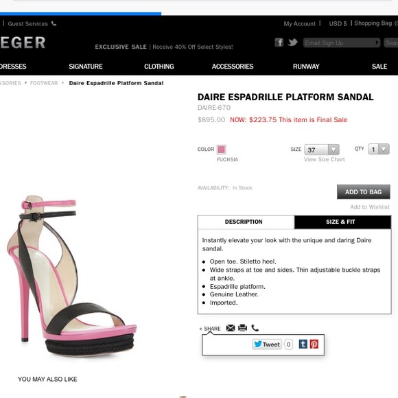 Herve Leger leather sandal with spadrille - Picture 4 of 4