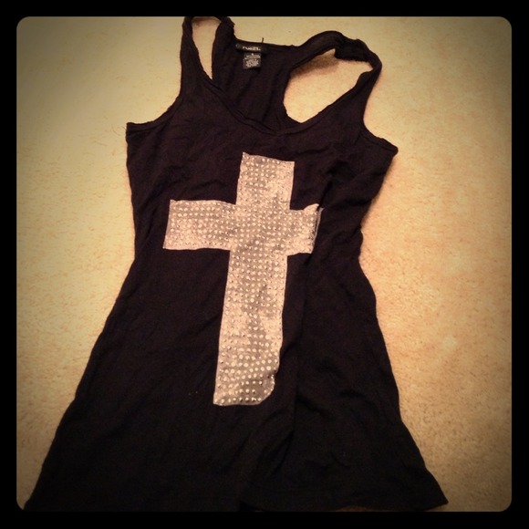 Hipster studded cross tank Size S