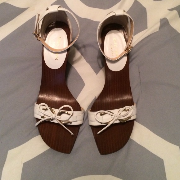 Kate Spade Ankle Wrap Bow Wedges