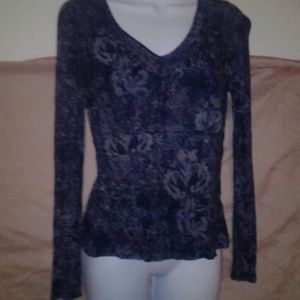 Calvin Klein navy blue floral shirt