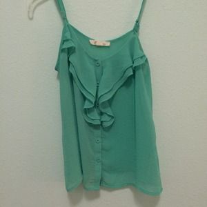 Aqua chiffon tank