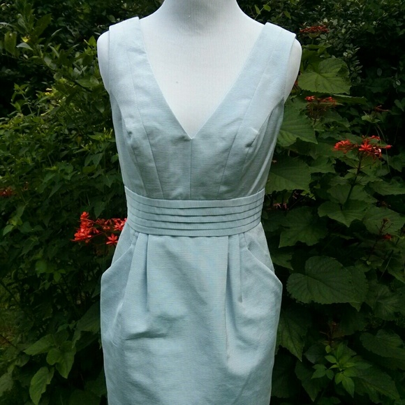 Shoshanna icy blue bengaline dress size small