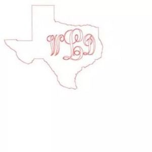Any State Monogram Decal