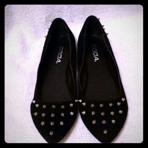 Soda studded flats