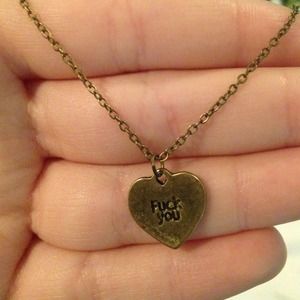 💥SOLD💥 Brandy Melville "Fuck You" Necklace