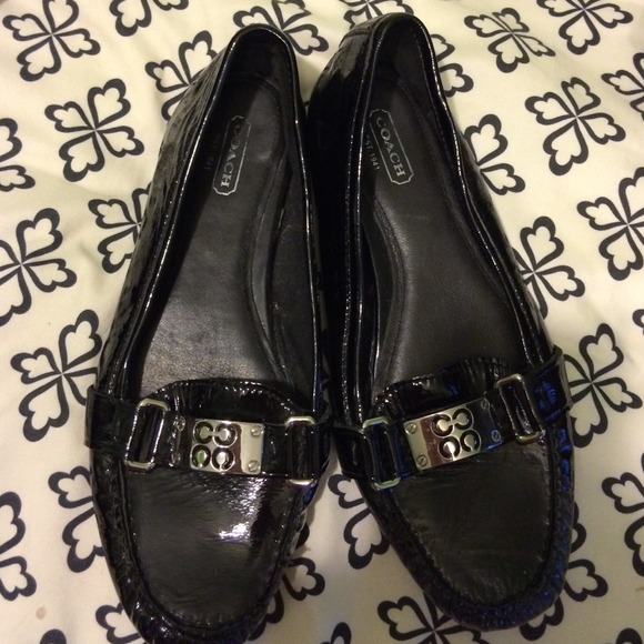 Black coach flats