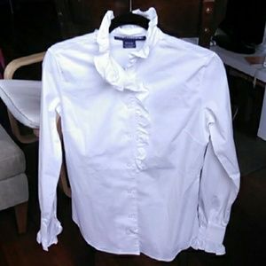 *SOLD* Polo Ralph Lauren Sport white ruffle blouse