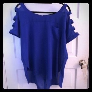 High-Low Cut Out Shirt