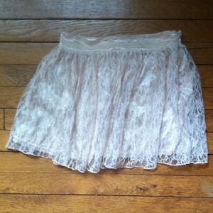 Ballerina pink dainty lace skirt