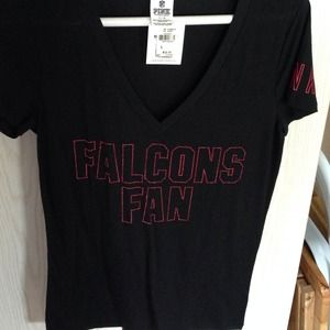 PINK....Falcons Fan t-shirt....sz large