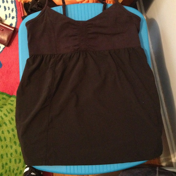 Athleta black built in bra top