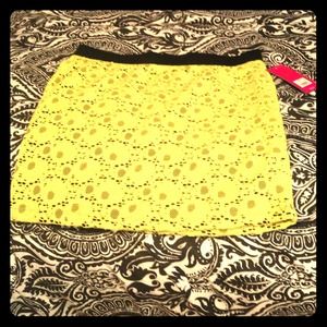 Tight lime green skirt