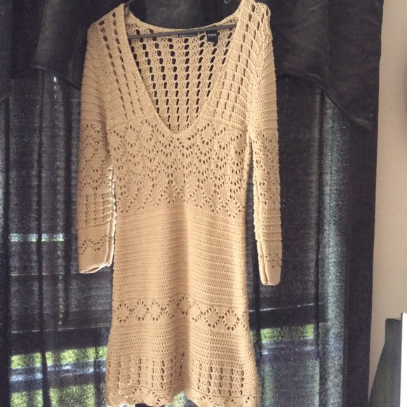 Tan crochet dress from victoria secret
