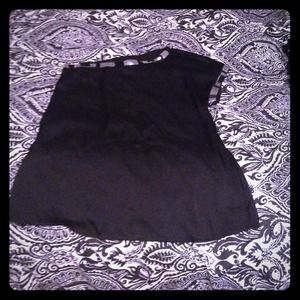 Black and Silver one shoulder shirt