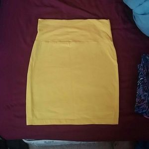 SOLD!!! Bright yellow fitted skirt