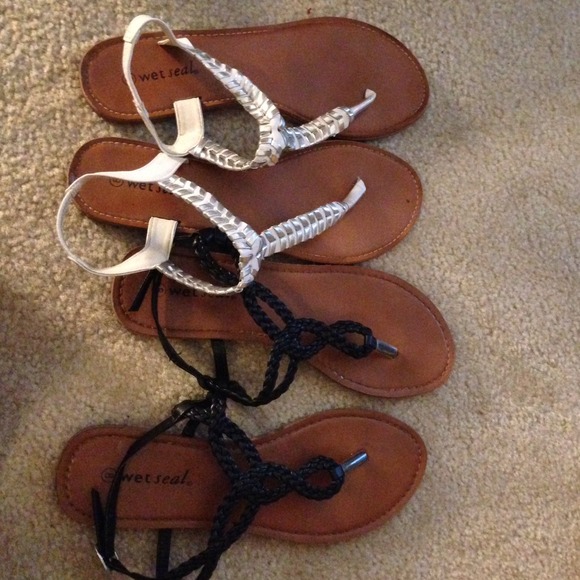Wet seal sandals (both pairs)