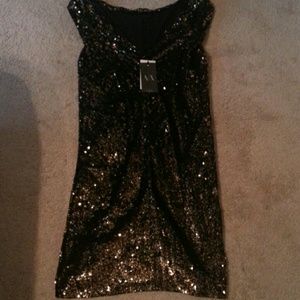 Armani Exchange Sequin Cocktail Dress