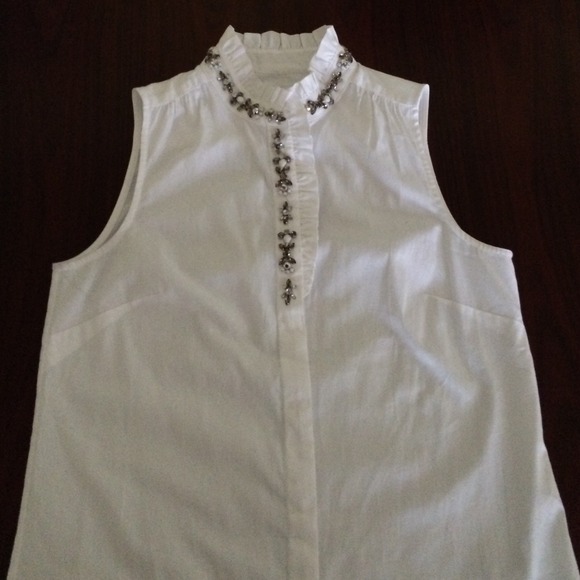 J. Crew Tops - J. Crew Jewell neck blouse size 0
